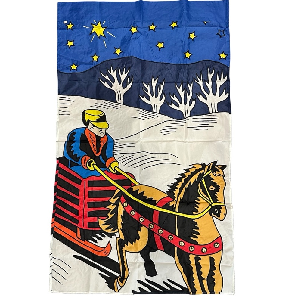 1997 Flag Factory Appliquéd Flag - Sleigh Ride